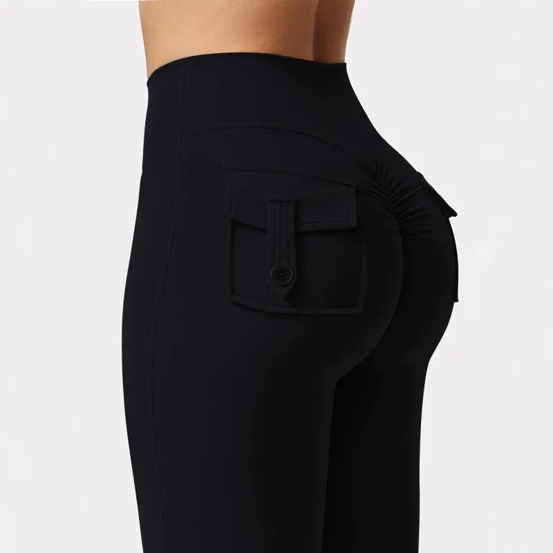 Obsidian Phoenix Wide-Leg Yoga Pants