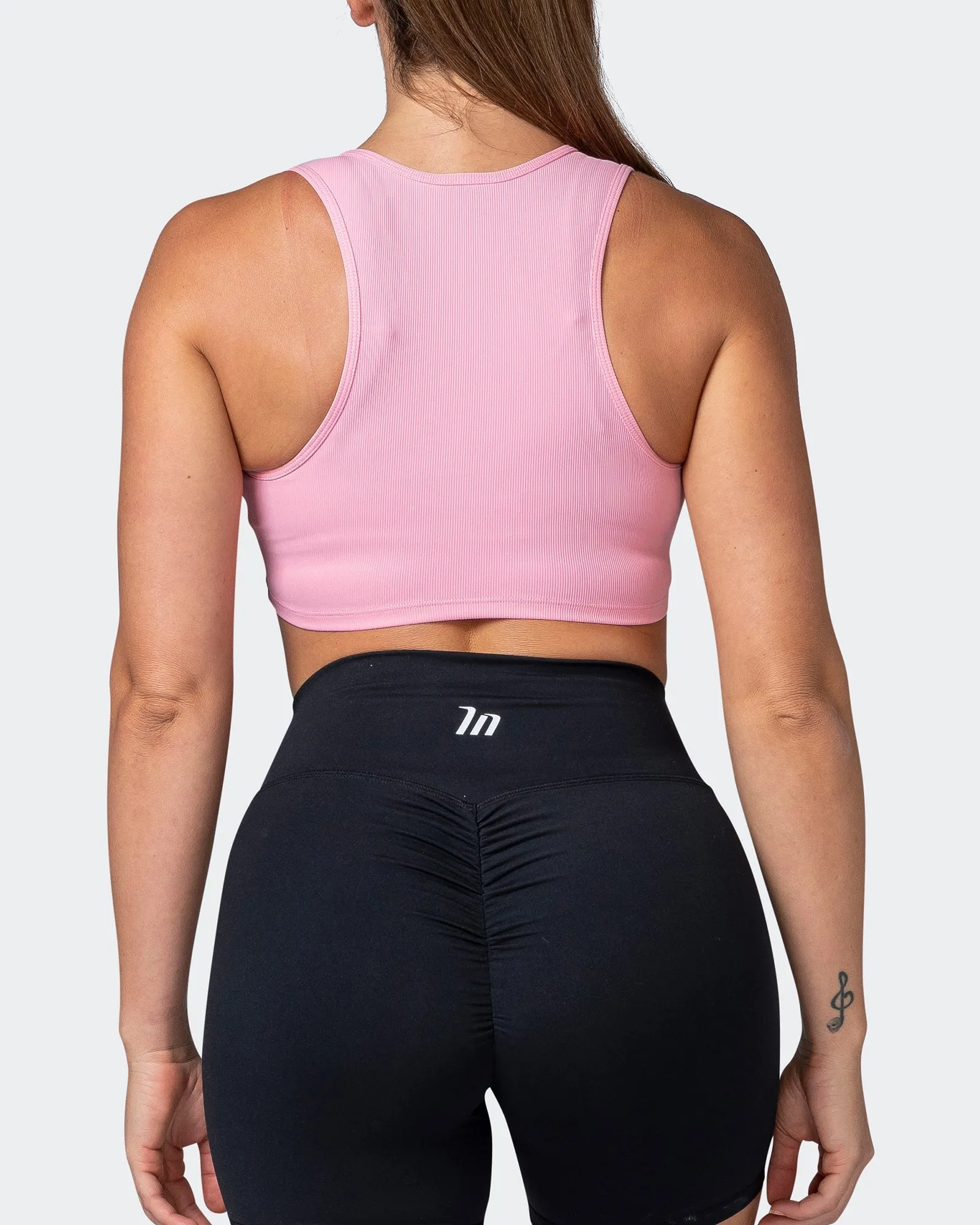 Off Duty Rib Cropped Tank - Strawberry Pink