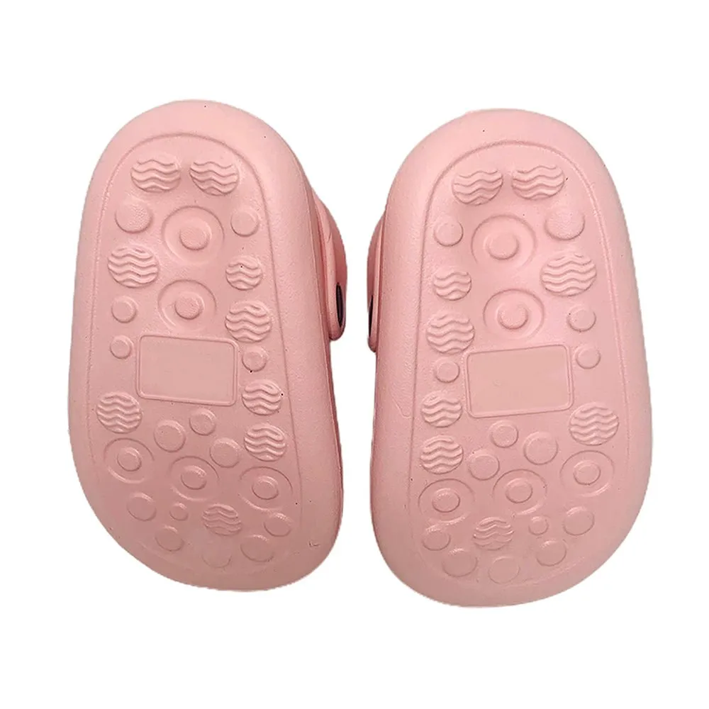 Pink Pinwheel Slip on Clogs, Summer/Monsoon all season Footwear for Toddlers & Kids