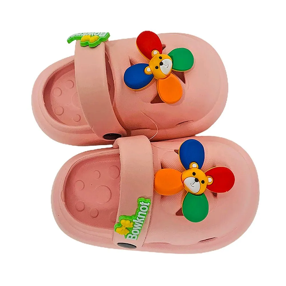 Pink Pinwheel Slip on Clogs, Summer/Monsoon all season Footwear for Toddlers & Kids