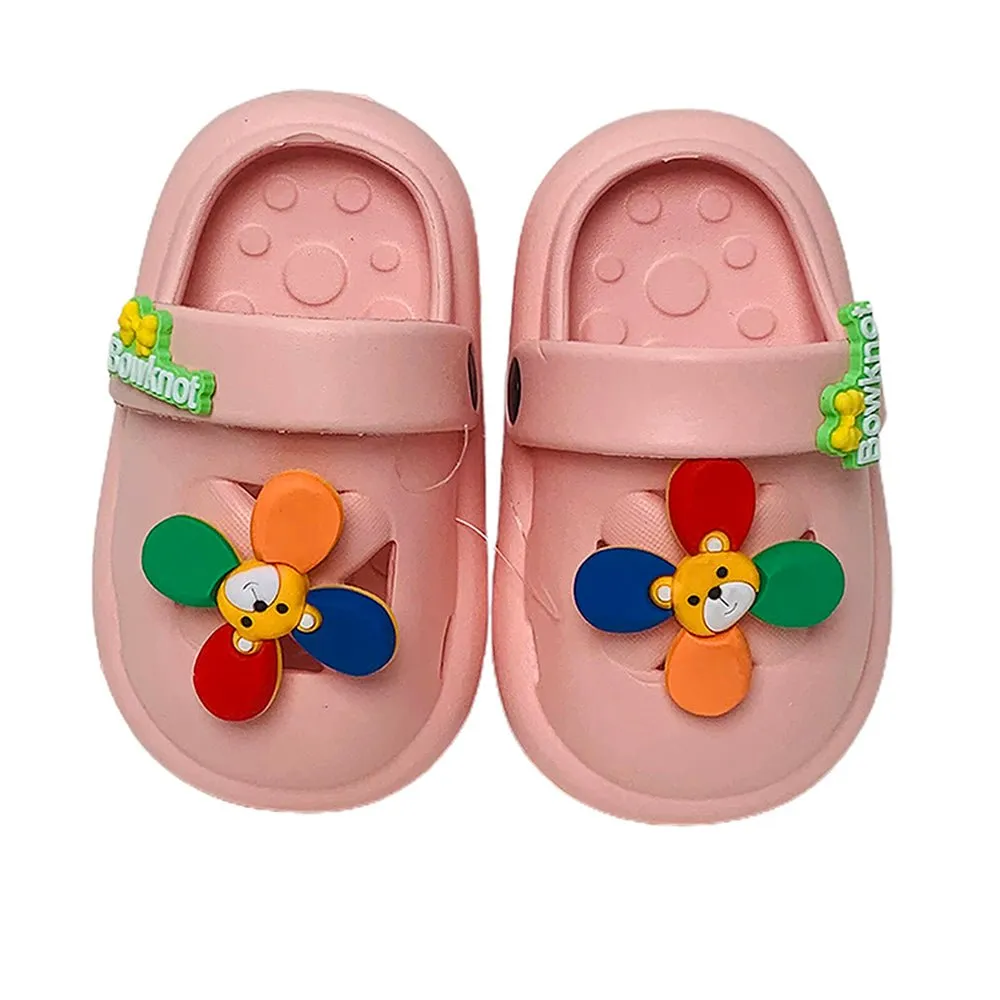 Pink Pinwheel Slip on Clogs, Summer/Monsoon all season Footwear for Toddlers & Kids