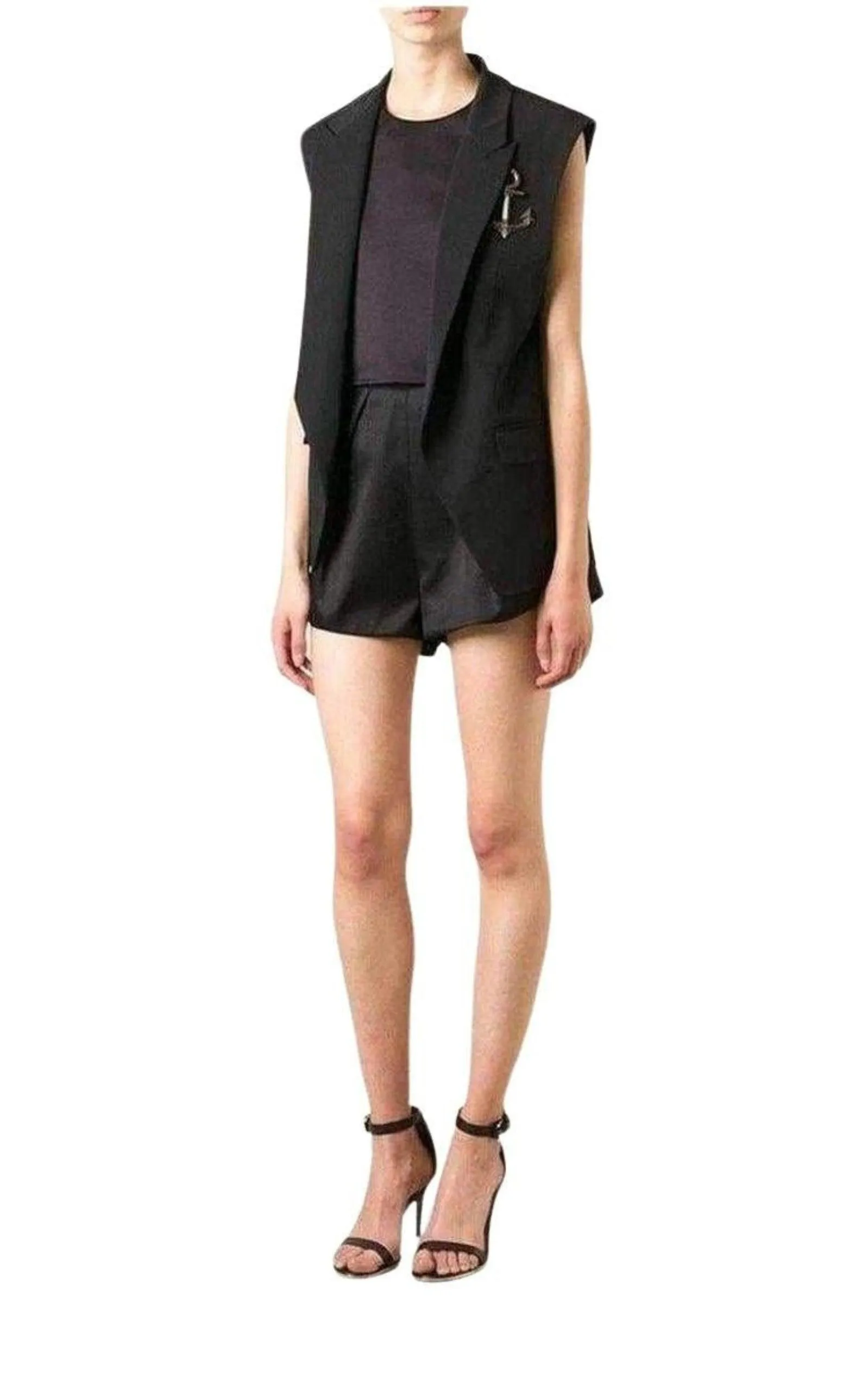 Pinned Anchor Emblem Vest