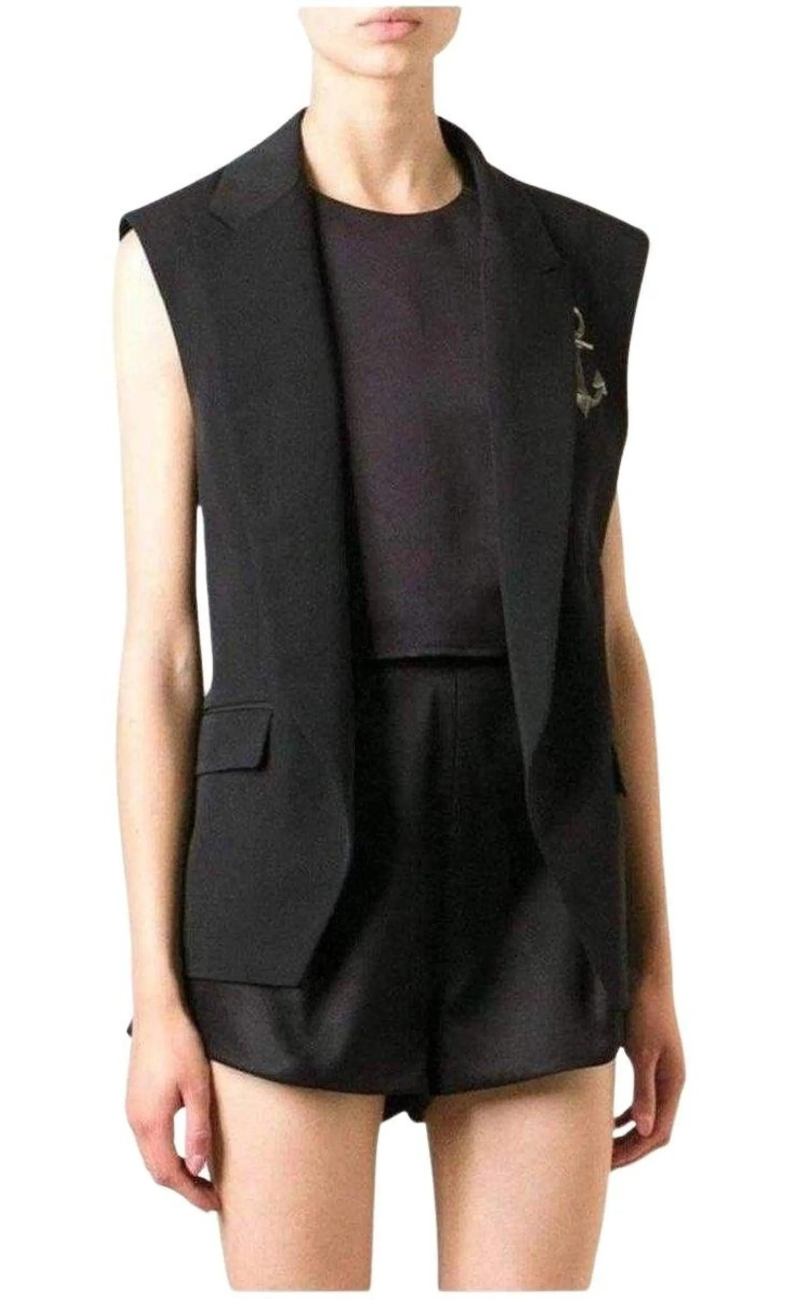 Pinned Anchor Emblem Vest