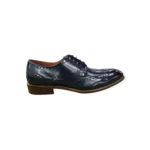 Polo Men's Brogue Wingtip Semi  Casual Navy