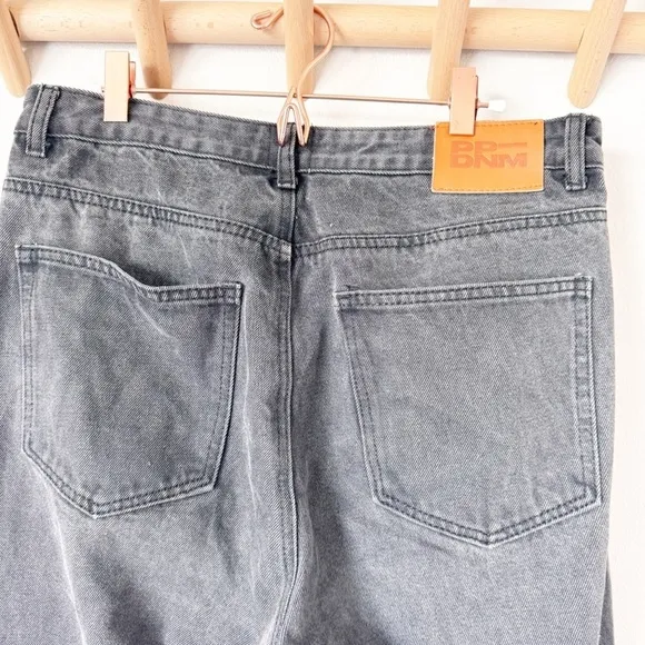 Princess Polly Black Wide Leg Distressed Jeans