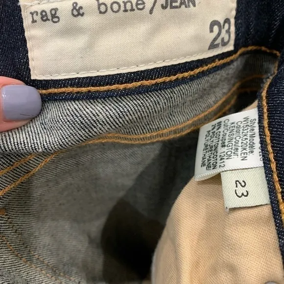 𝅺rag &amp; Bone kensington 10 inch Skinny jeans -high rise size 23