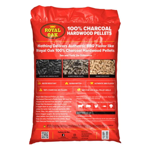 Royal Oak Charcoal Pellets 20 lb Bag 100 Percent Charcoal Hardwood