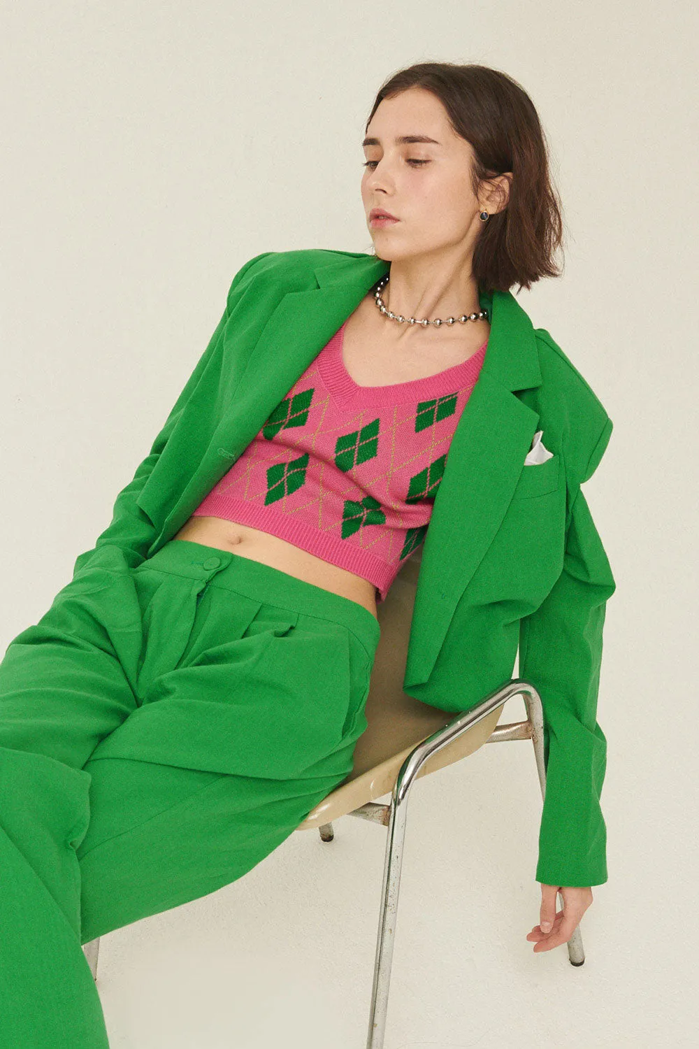 Sabrina Cropped Handkerchief Blazer