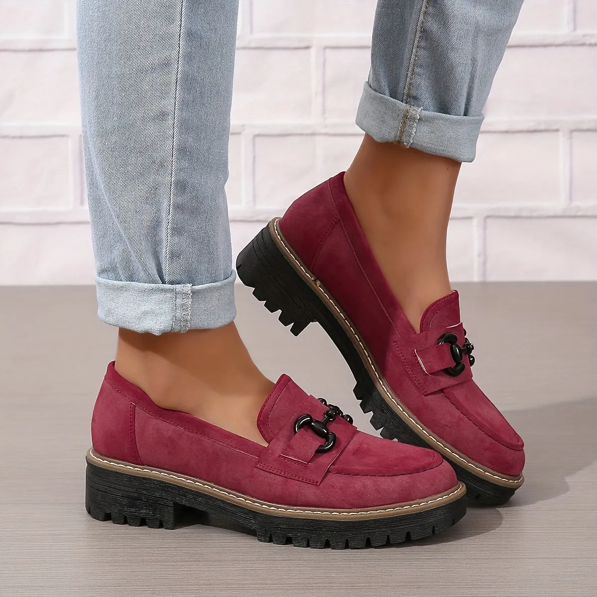 Samantha – Chunky Loafer Shoes