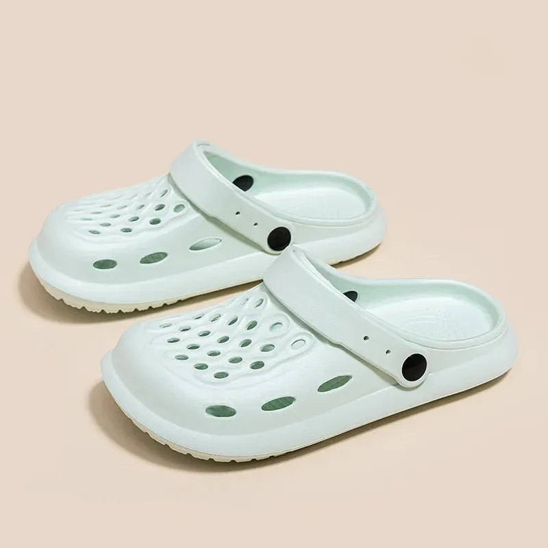 Sandals Summer Casual Garden Clogs Shoes Outdoor Shoes Anti Slip Thick Sole Beach Slippers Without Heels Croxie Shoes for Women