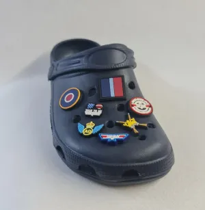 Shoe Charm / clog / water shoe - novelty charm / gem / Fun Rubber Logo logo customise your tactical military footwear here - top gun - raf - air force