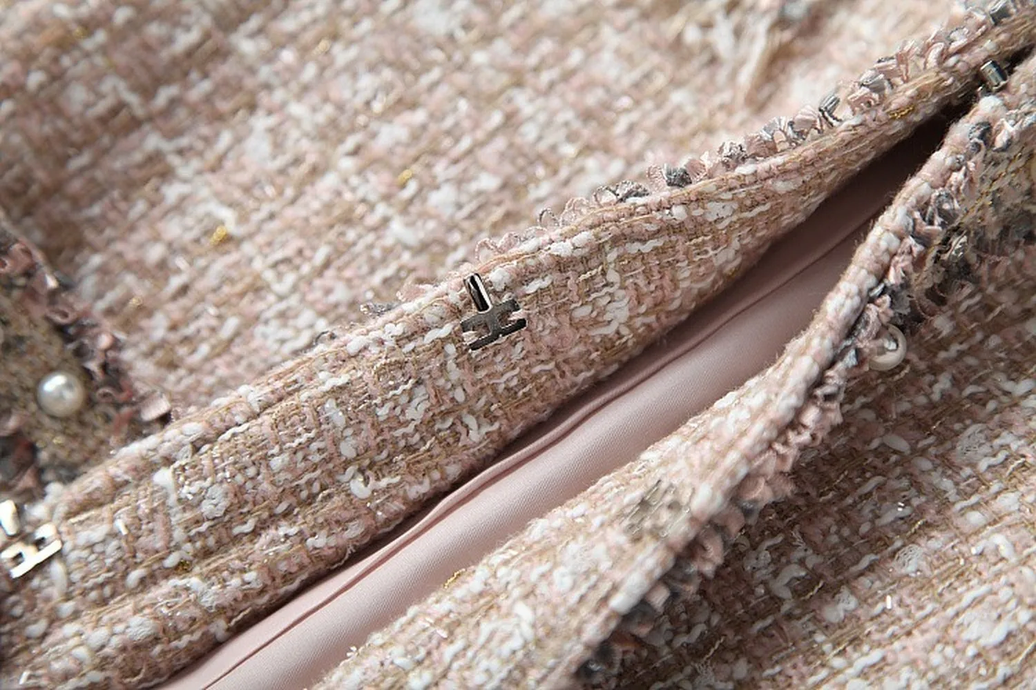 Single-breasted Tweed Blazers Mini A-line Skirt Suit Two-piece Set