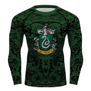 Slytherin Harry Potter Longsleeve Running Baselayer Compression Shirt