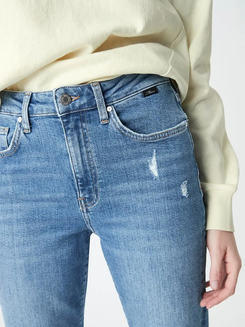 Soho Jeans - Mid Distressed Recycled Blue