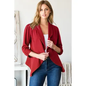 Solid Open Blazer