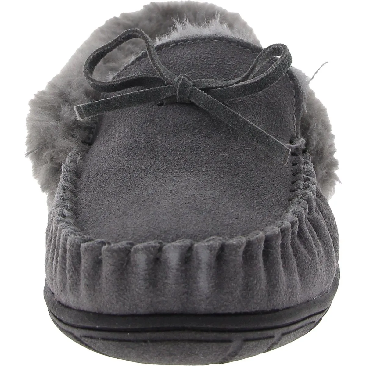 Style & Co. Womens Bow Faux Fur Moccasins