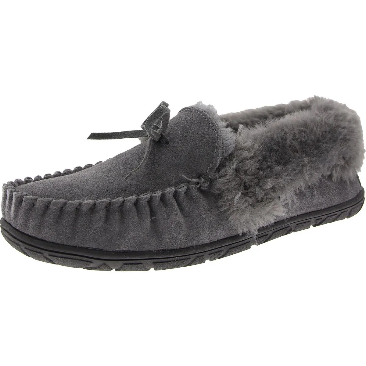 Style & Co. Womens Bow Faux Fur Moccasins