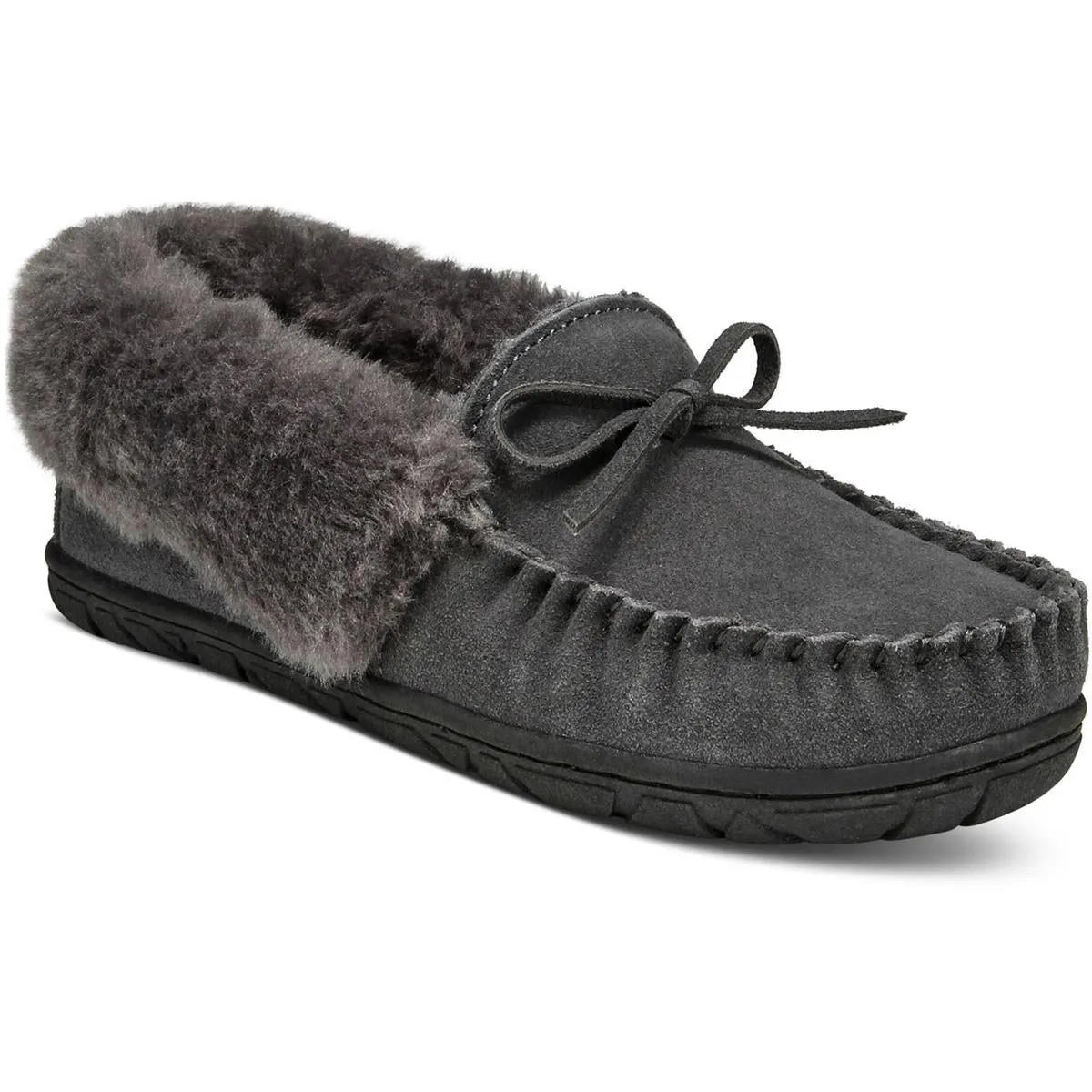 Style & Co. Womens Faux Fur Lined Suede Moccasins