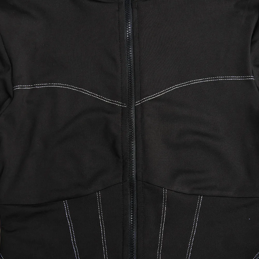 Stylish Zip-Up High-Elasticity Slim Fit Casual Sport Jumpsuit S-231120-34