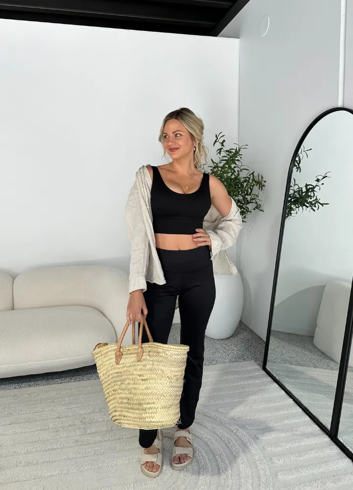 Sustainable Flare High Waisted Leggings Slim Fit