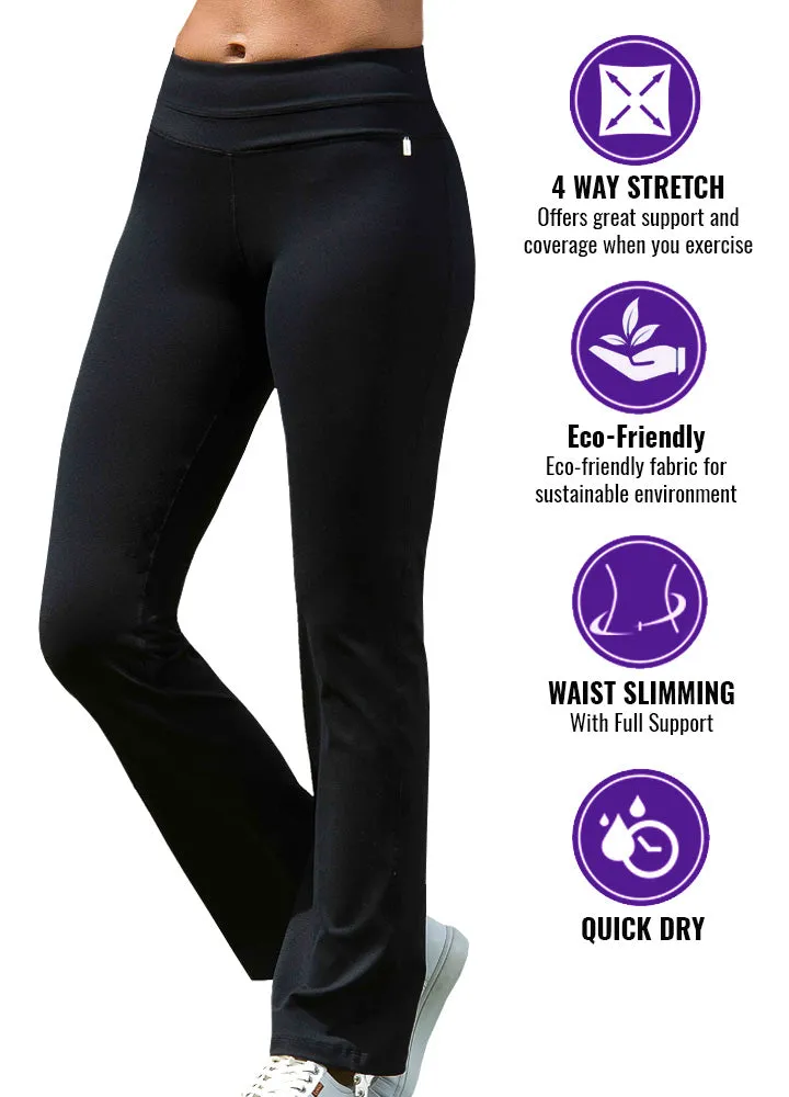Sustainable Flare High Waisted Leggings Slim Fit