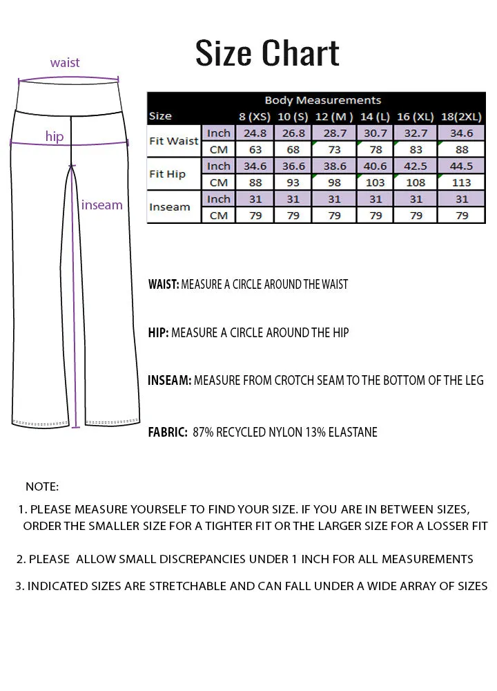 Sustainable Flare High Waisted Leggings Slim Fit