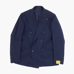 TAGLIATORE Men's Double-Breasted Navy Jacket - Made in Italy