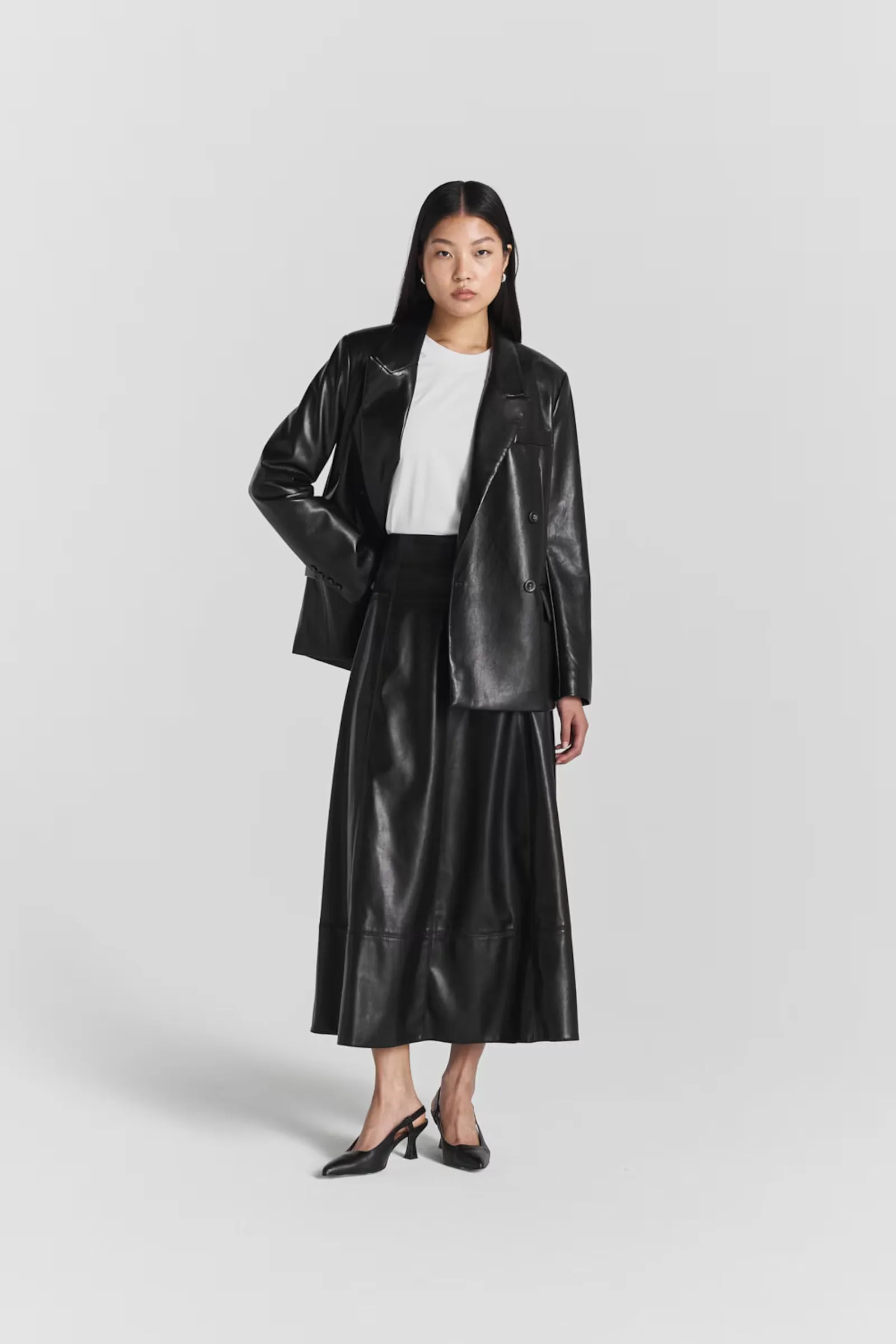 Taniel Faux Leather Blazer
