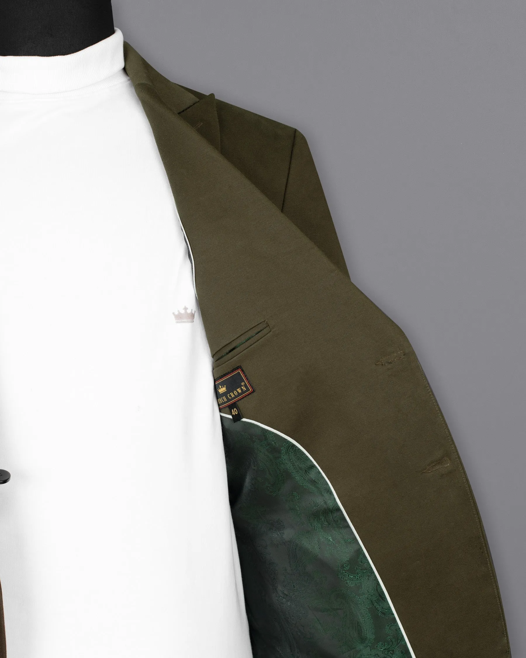 Taupe Brown Premium Cotton Blazer