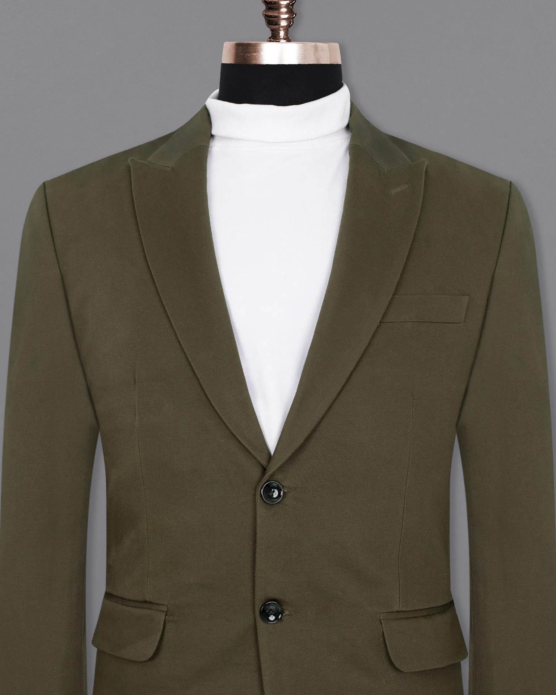 Taupe Brown Premium Cotton Blazer