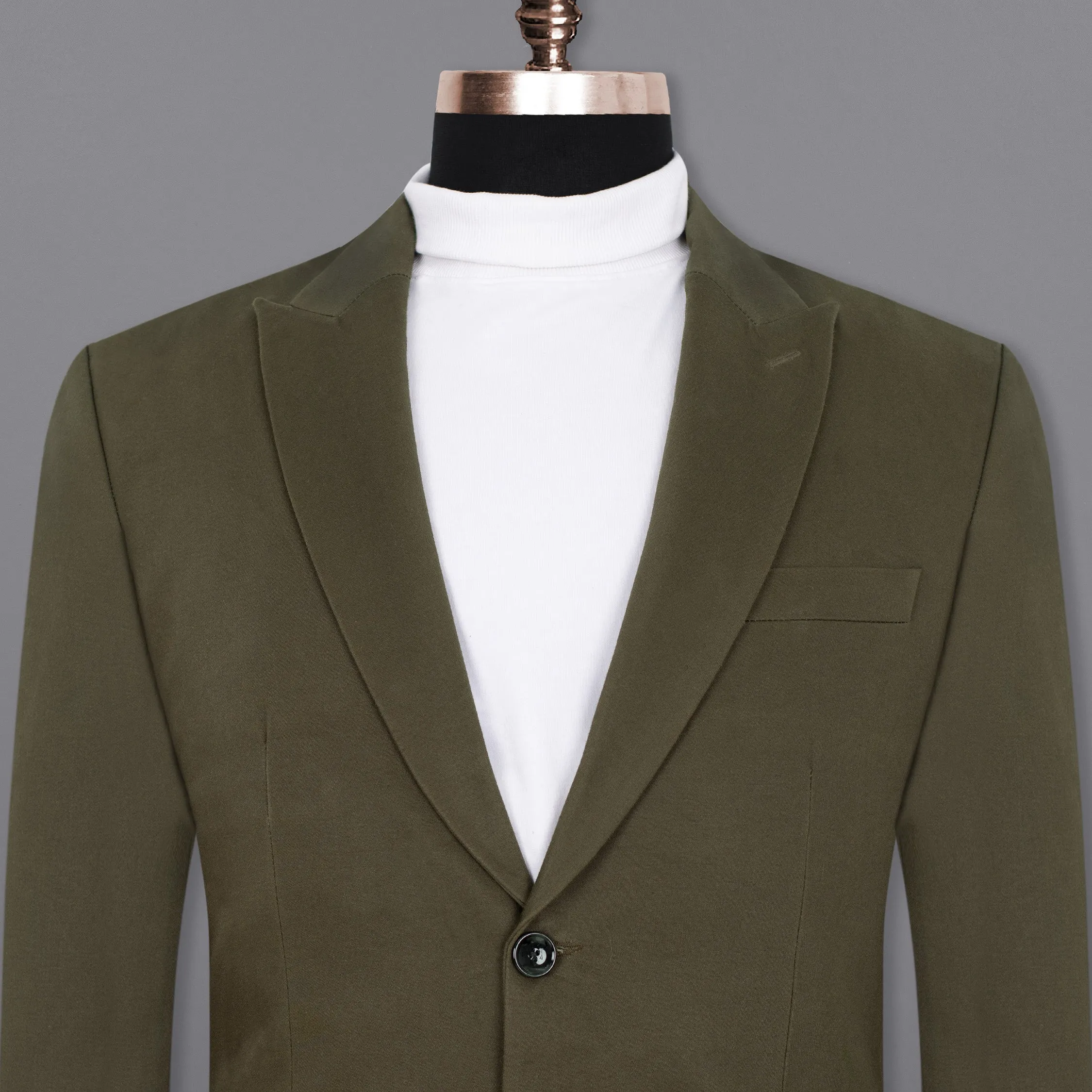 Taupe Brown Premium Cotton Blazer