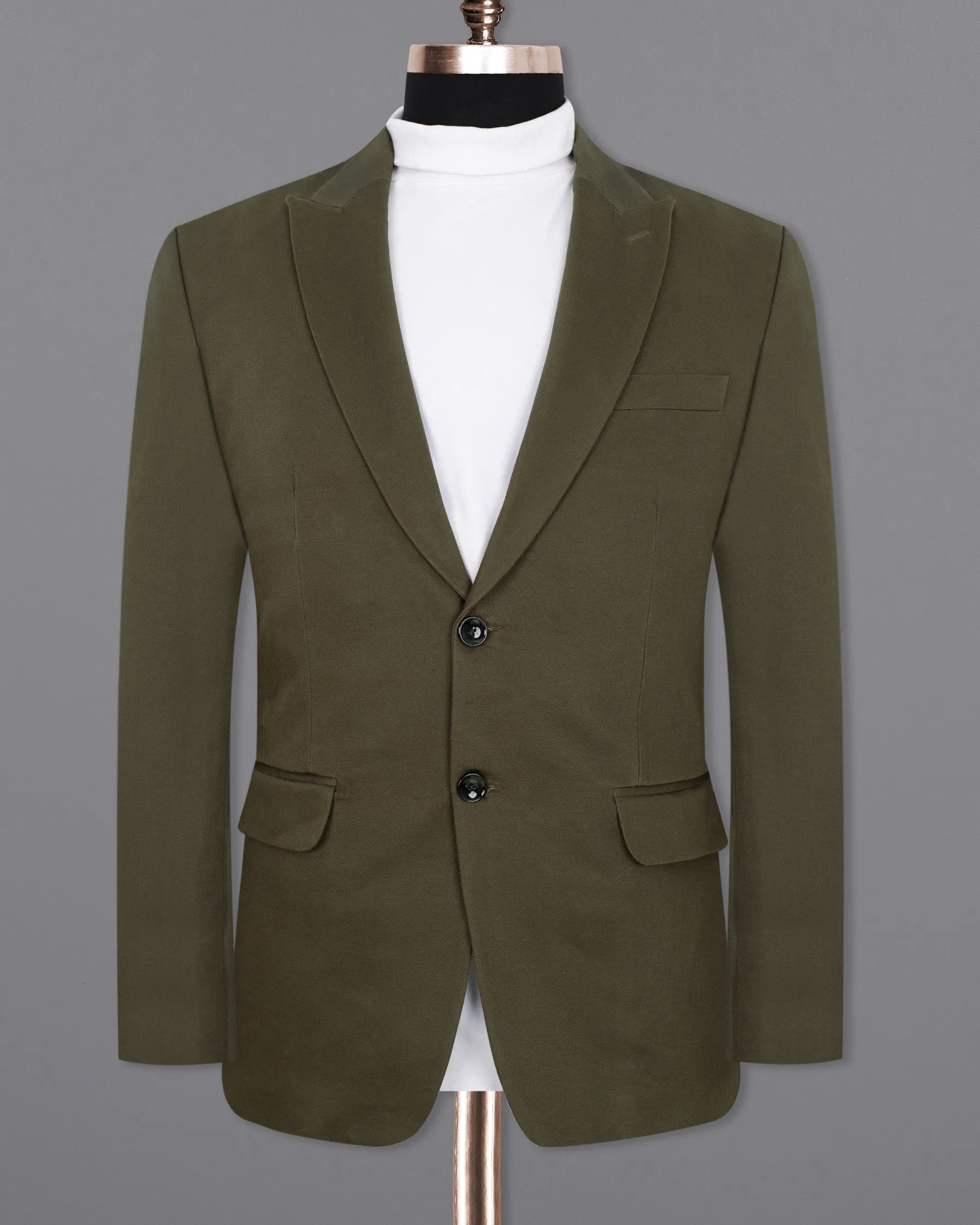 Taupe Brown Premium Cotton Blazer