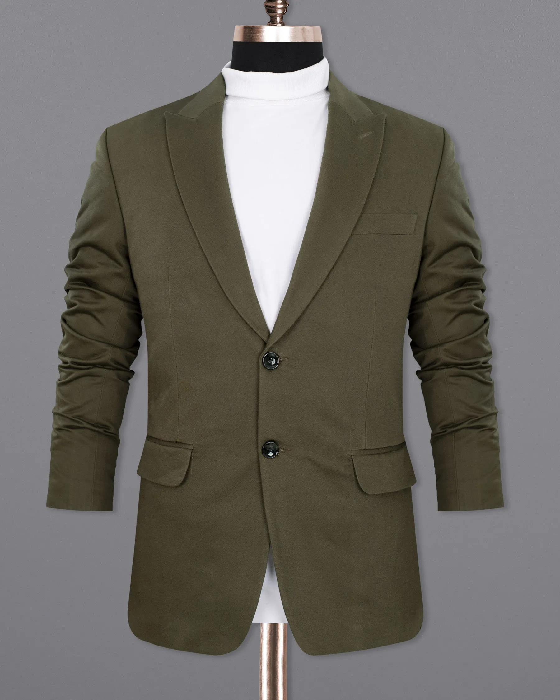 Taupe Brown Premium Cotton Blazer