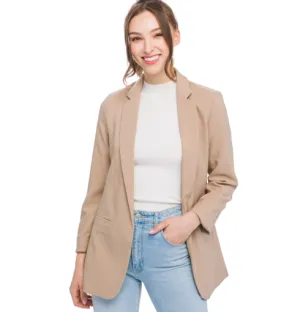 TAYLOR OPEN FRONT BLAZER // 2 COLORS