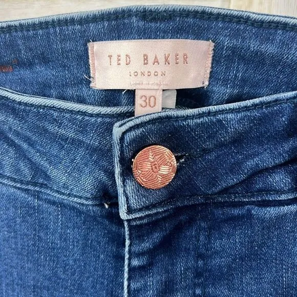 Ted Baker London Catrina Distressed Hem Skinny Jeans 30