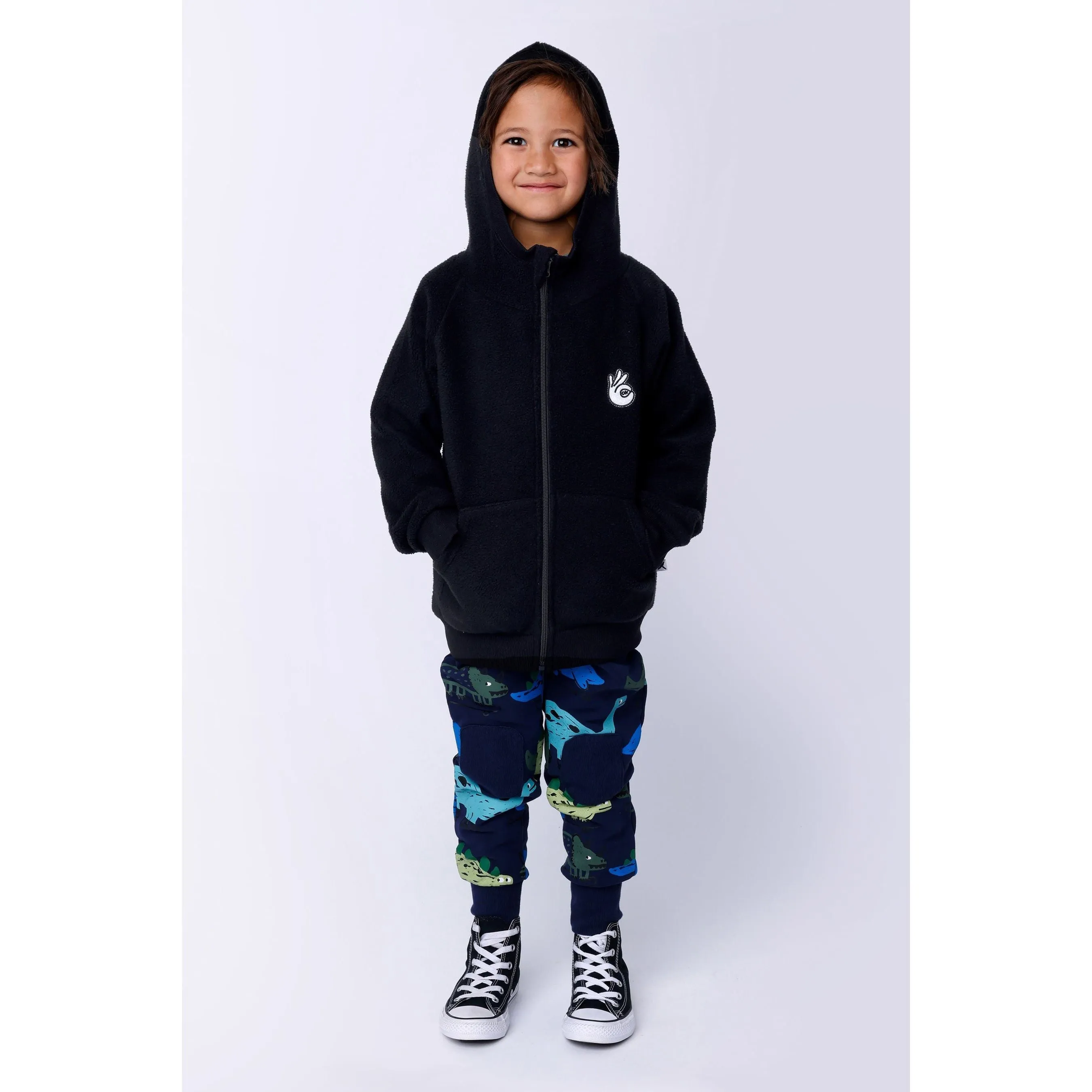 Teddy Zip Up - Black