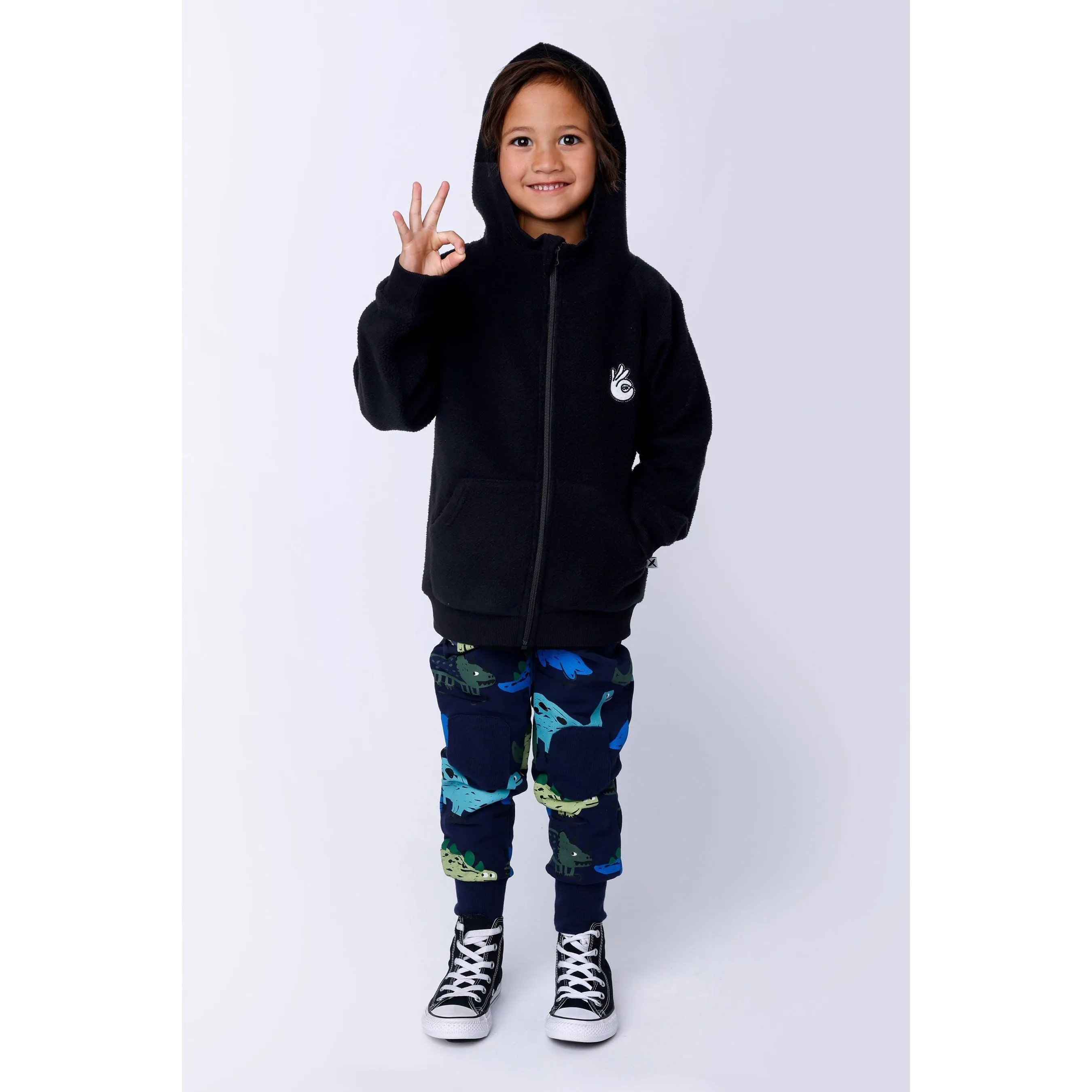 Teddy Zip Up - Black