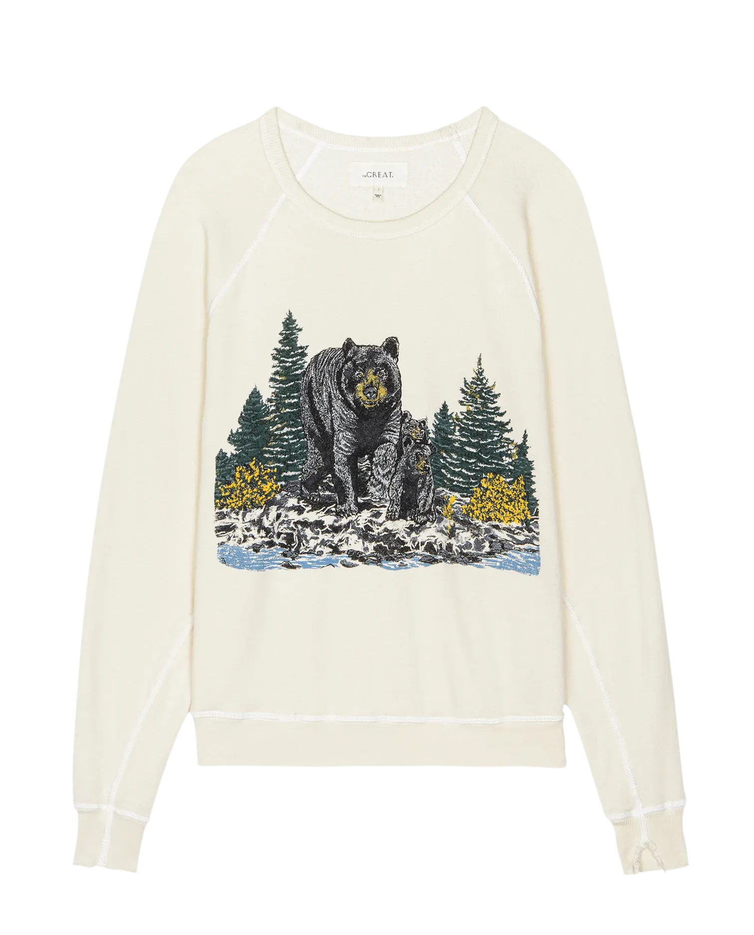 The College Sweatshirt with Black Bear Graphic