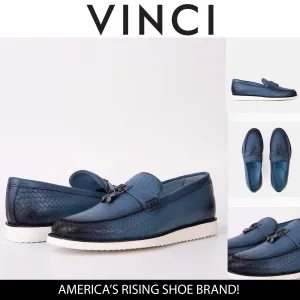 The Sperry Jeans Blue Leather Tassel Loafer Men Shoe
