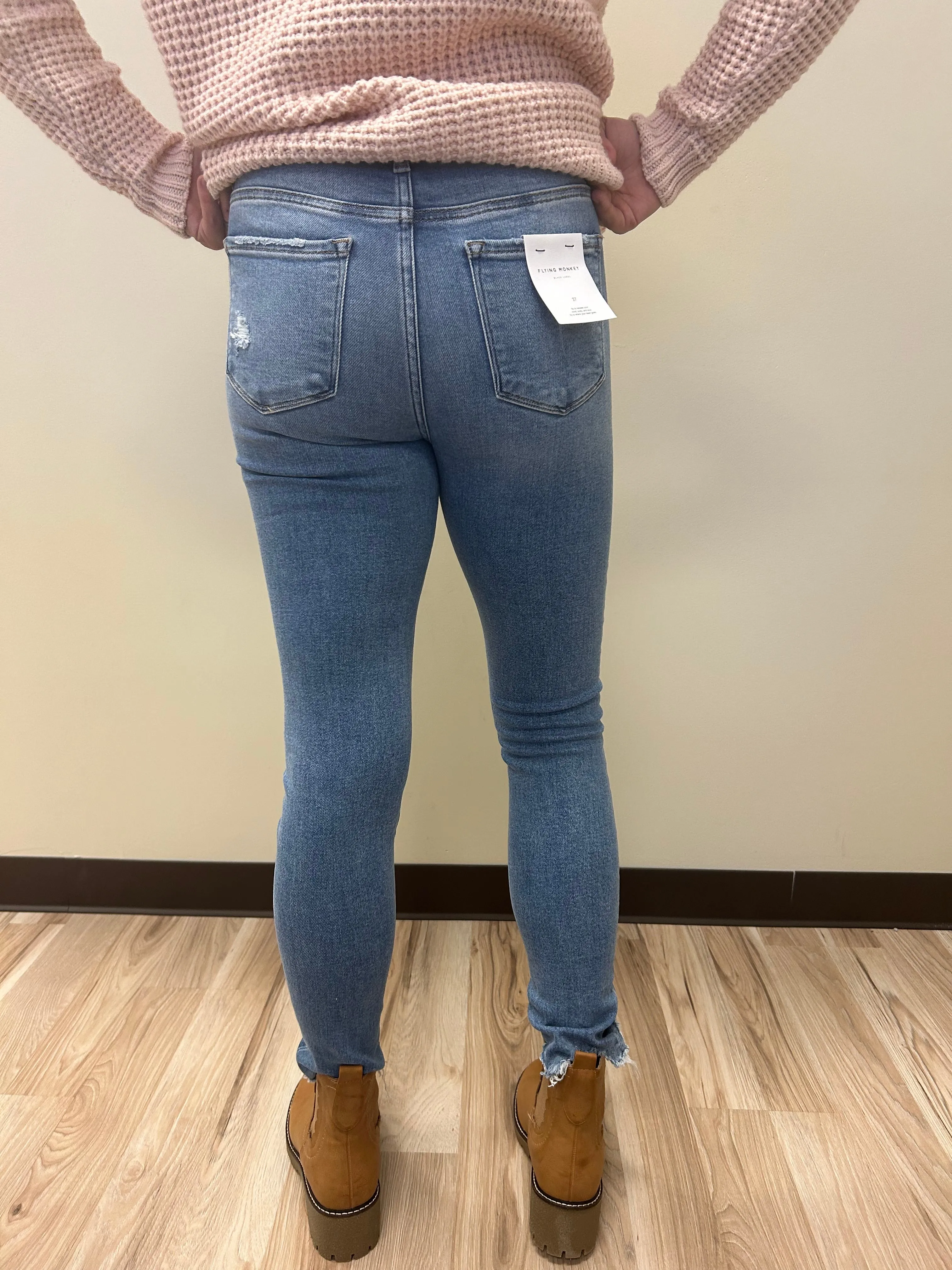 The Stella-Distressed Comfort Stretch High-Rise Skinny