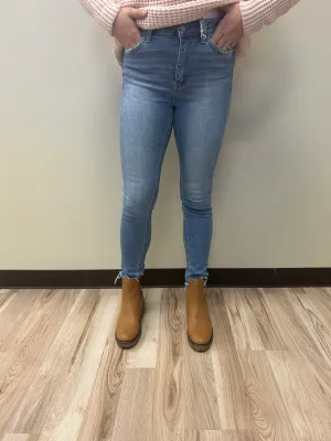 The Stella-Distressed Comfort Stretch High-Rise Skinny
