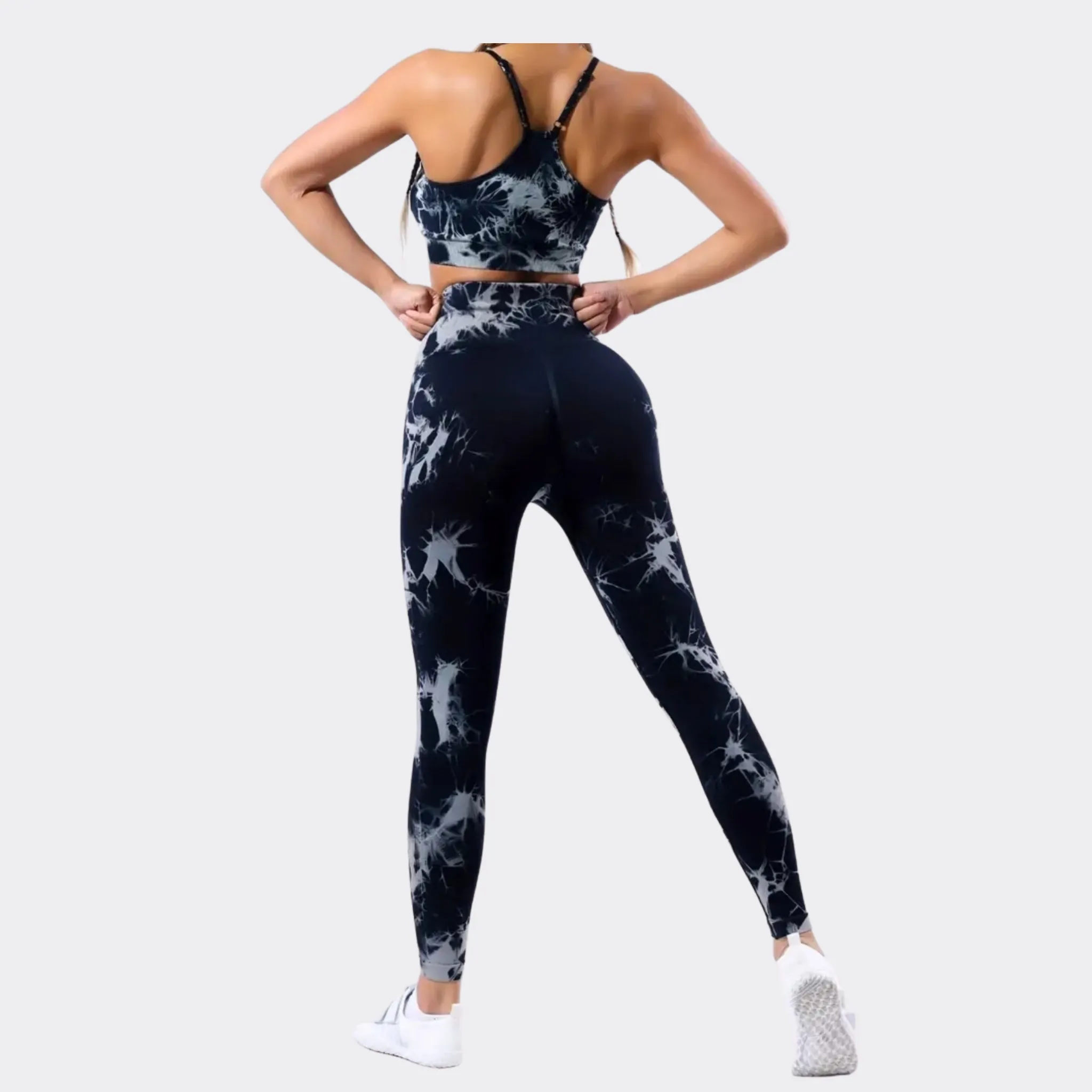 Tie Dye Stretchy Activewear Set - 2pcs