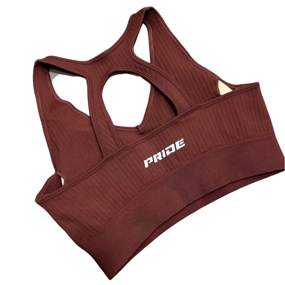 Top deportivo Sbelt para mujer Pride Activewear - Marron