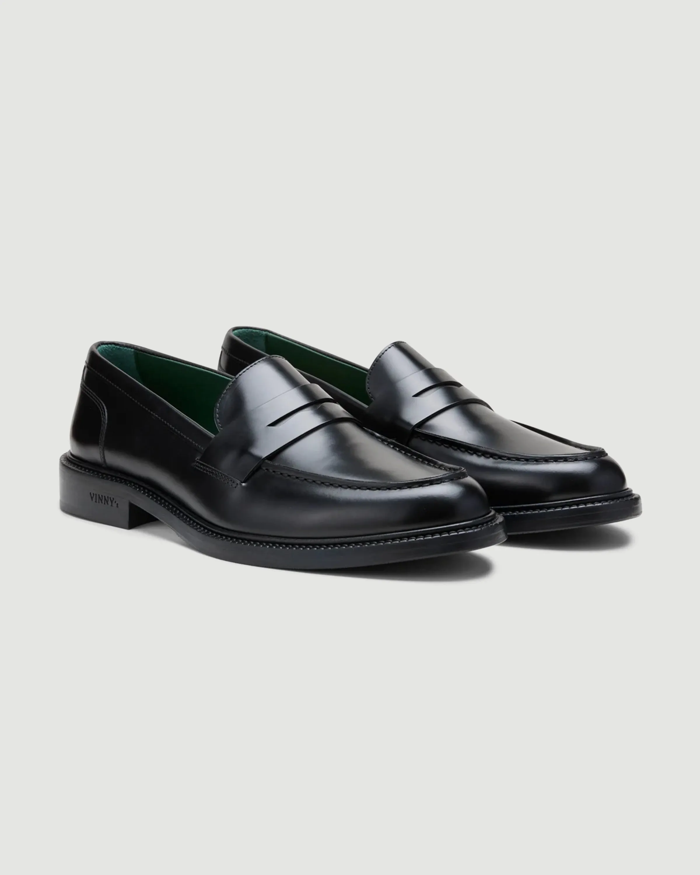 Townee Penny Loafer Black Polido Leather