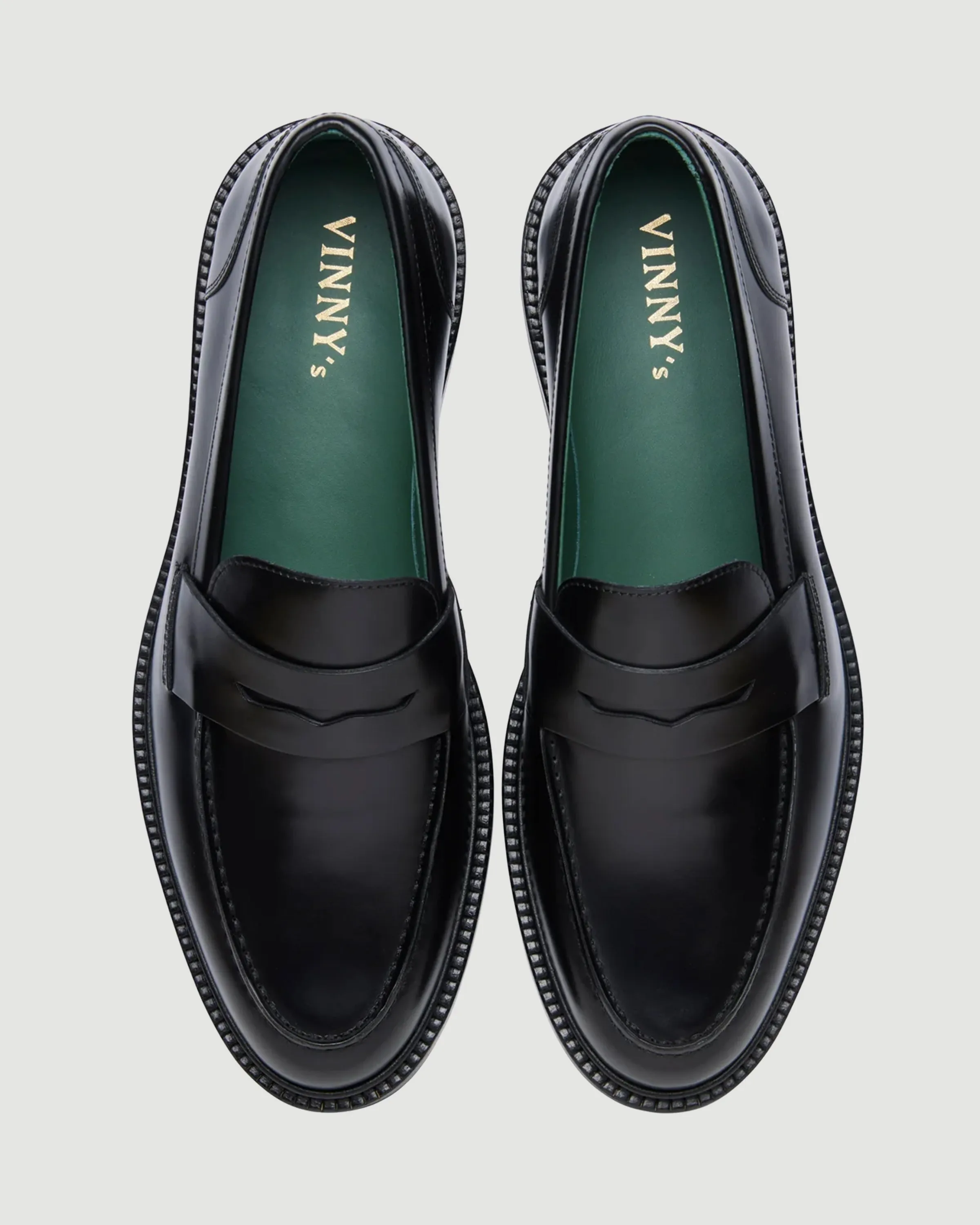 Townee Penny Loafer Black Polido Leather