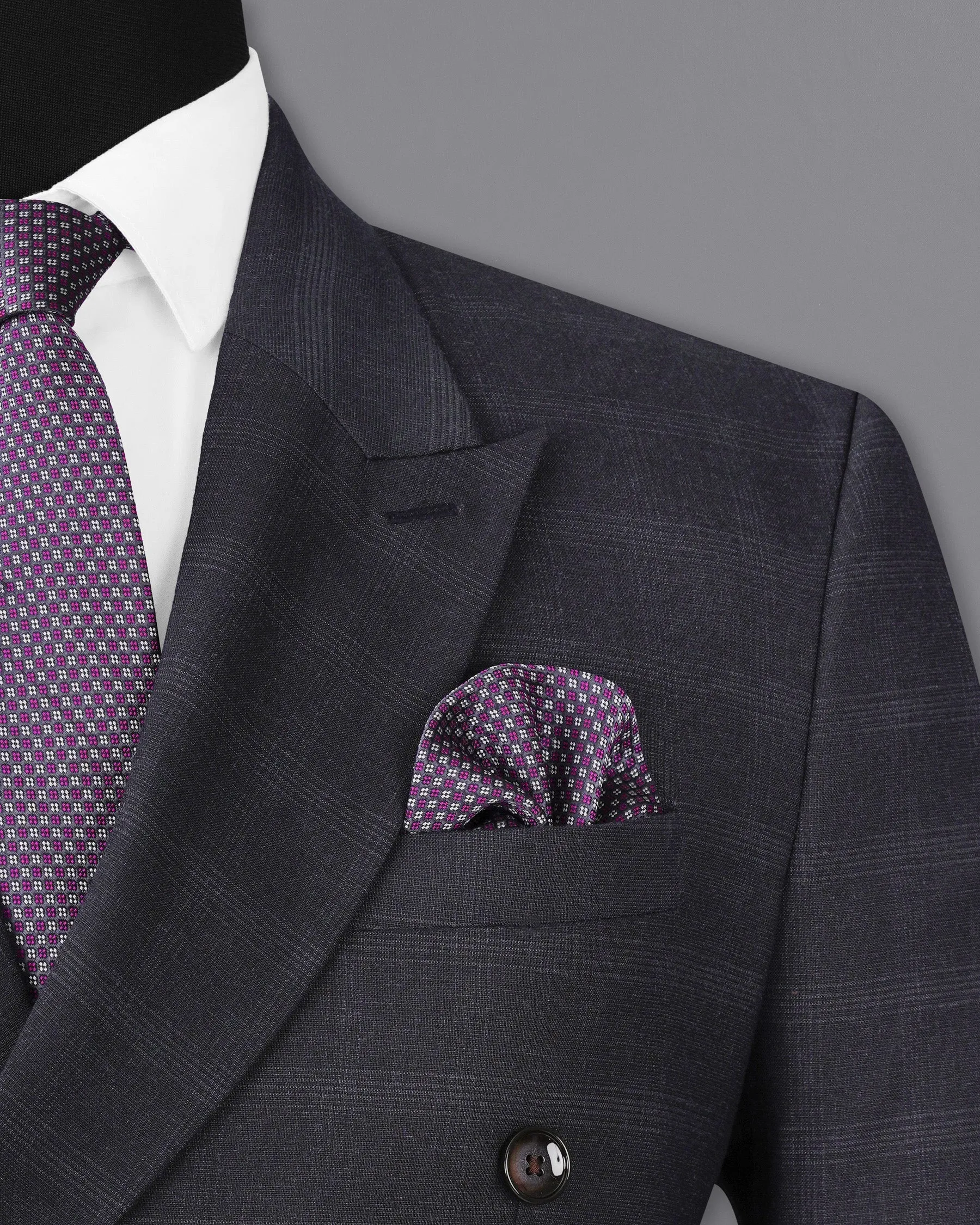 Tuatara Gray Plaid Double Breasted Blazer