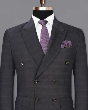 Tuatara Gray Plaid Double Breasted Blazer