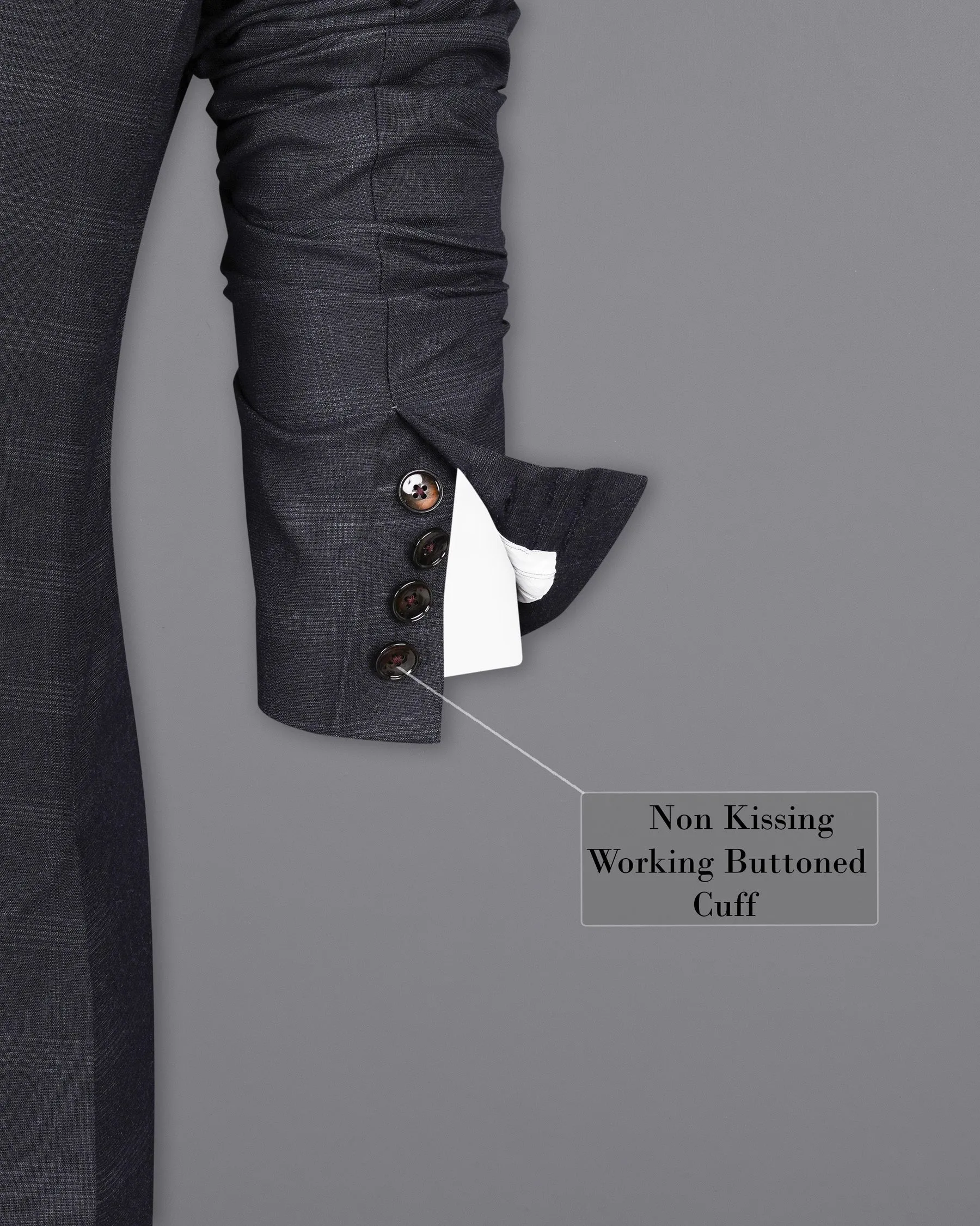 Tuatara Gray Plaid Double Breasted Blazer