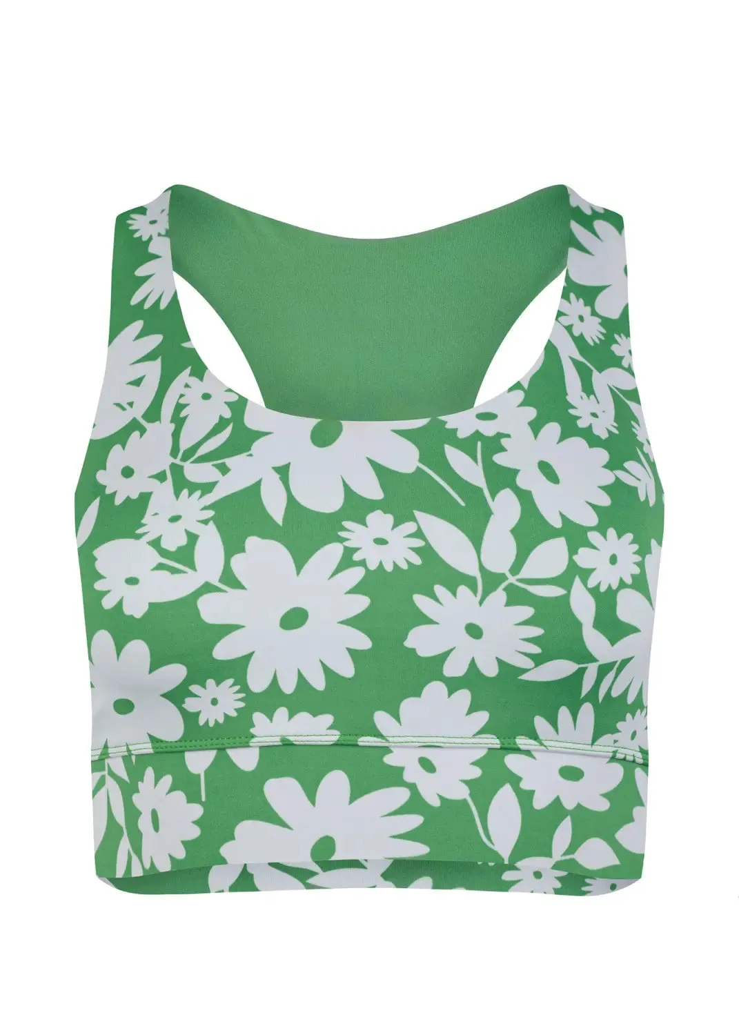 Ubud Sport-BH mit Green Moonflower Print