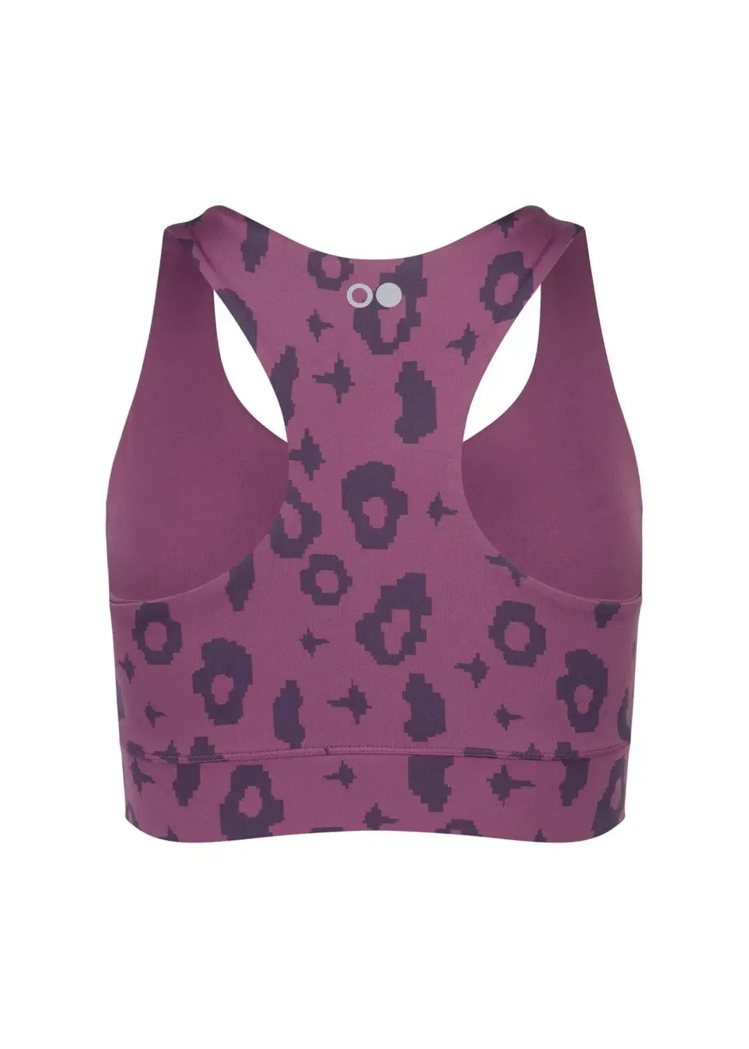 Ubud Sport-BH mit Lila Leopard Print